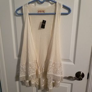 NWT Hollister one size retro open front vest